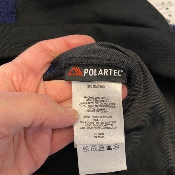 Mountain Hardwear Men's M Full Zip Jacket Fleece Blue Black Polartec lining Hike - Picture 9 of 12